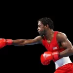 Man engaged in a boxing match